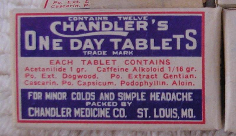 Chandler's Cold Headache Pharmacy Drug Store Display