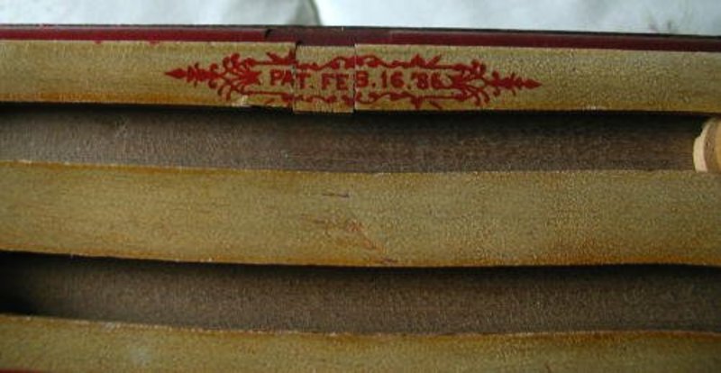 Exquisite 1886 Patent Date Wooden School ABC Alphabet Spelling Board
