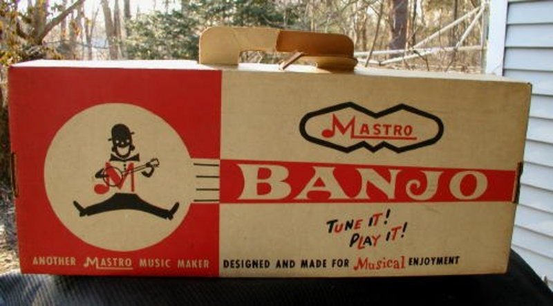 1960s Black Memorabilia Mint w/Box Toy Minstrel Banjo