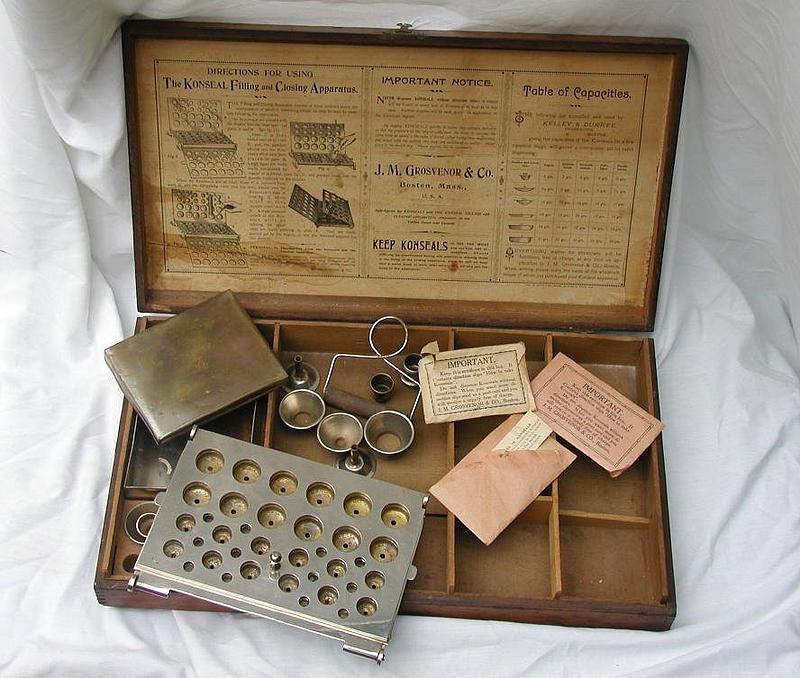 19thC Pharmacy Apothecary Konseal Filling Apparatus