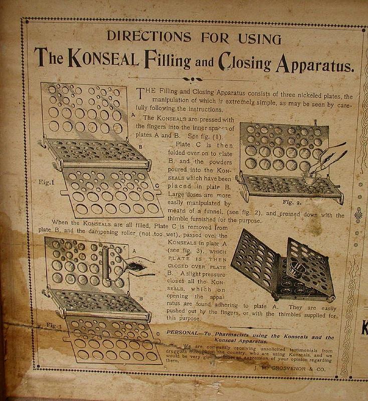 19thC Pharmacy Apothecary Konseal Filling Apparatus