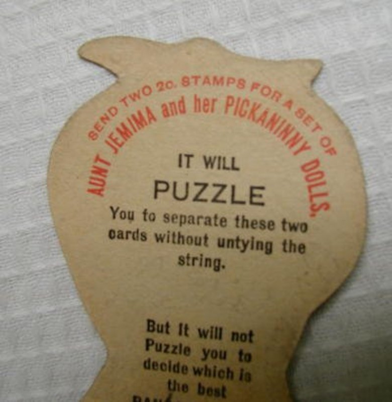 C1910 Aunt Jemima Black Memorabilia Advertising Puzzle