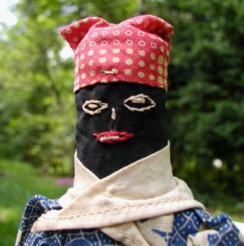 C1900 RARE Corn Cob Black Memorabilia Folk Art Mammy Doll