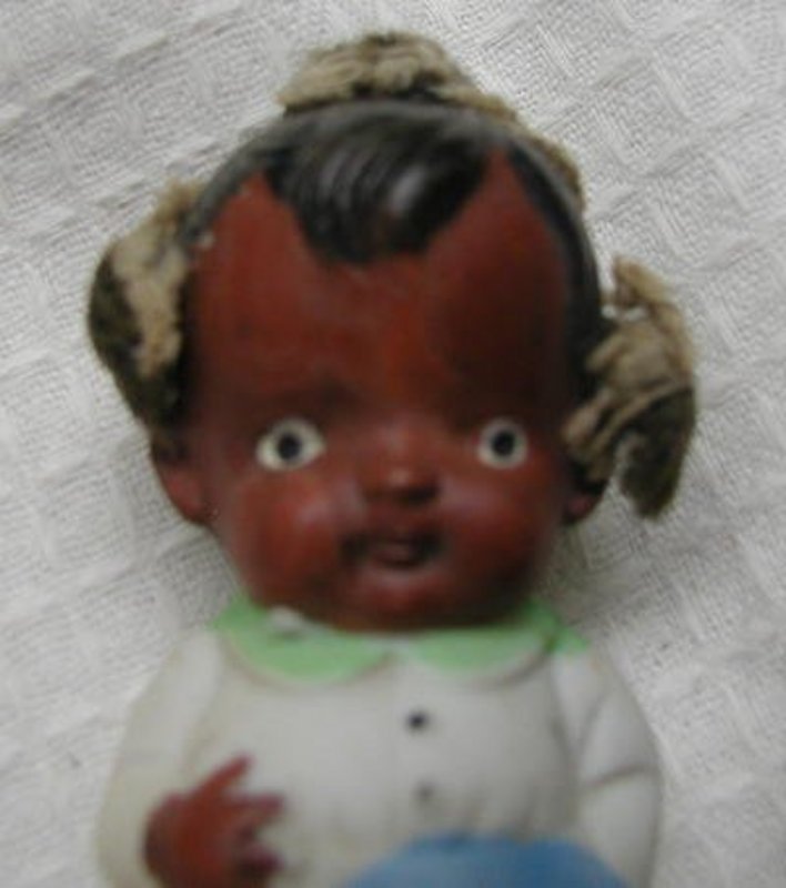 Adorable Bisque Baby Boy 1940s Japan  Black Memorabilia