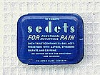 Female SEDETS Pain Pills Old Drug Store Pharmacy Tin