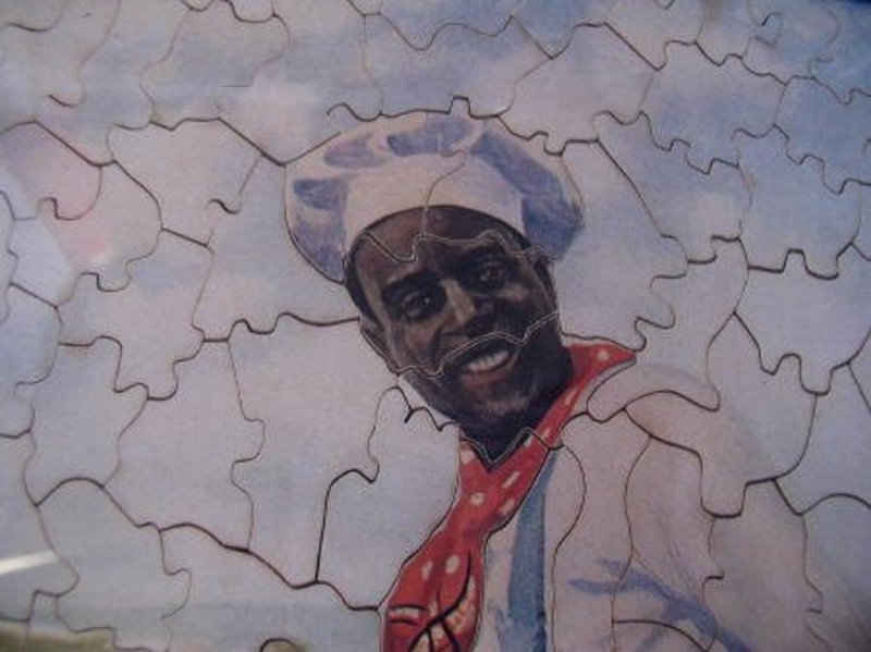 1907 VeryRare Rastus Cream of Wheat Black Memorabilia Framed Puzzle