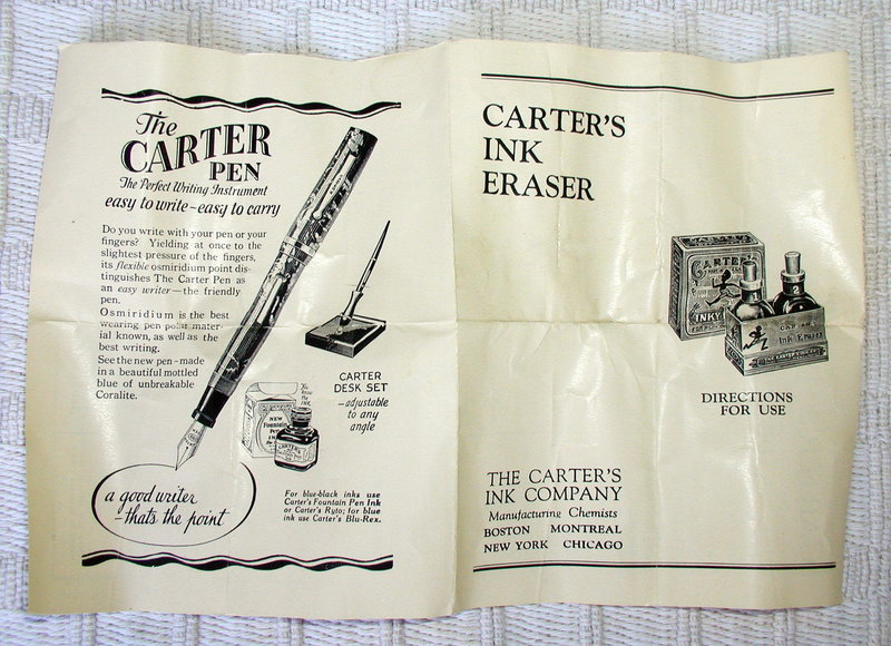 1920s Black Memorabilia Complete CARTER's INKY RACER