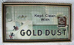 RARE 1921 GOLD DUST TWINS Washing Powder Trolley Sign