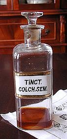 Apothecary Pharmacy  Bottle "TINCT. COLCH.SEM."