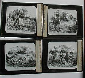 1900 RARE Set Story-Telling Black Memorabilia Glass Lantern Slides