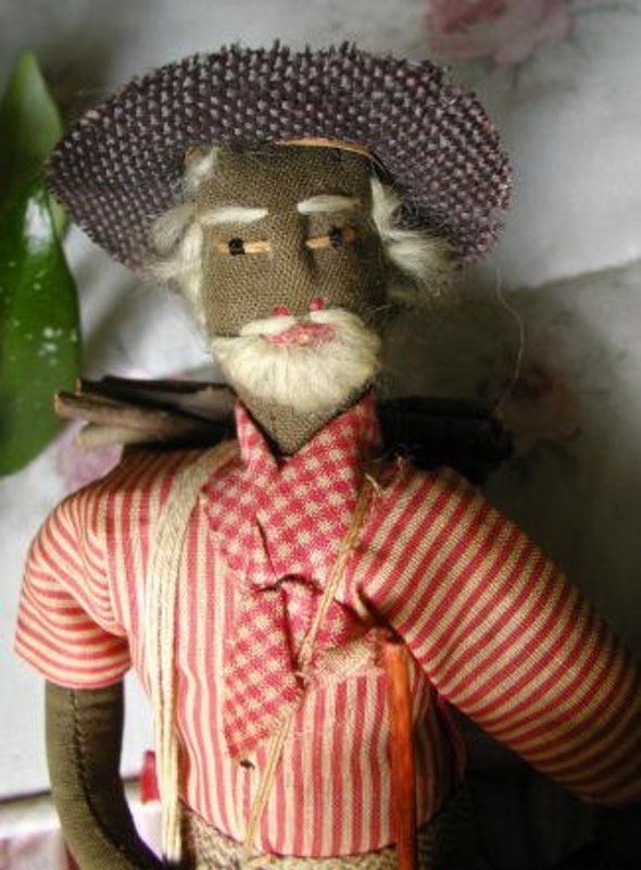 1930 Alabama WPA Folk Art Black Stick Gatherer Doll