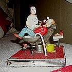 1950s Folk Art Miniature Model Dentist Pulling Tooth