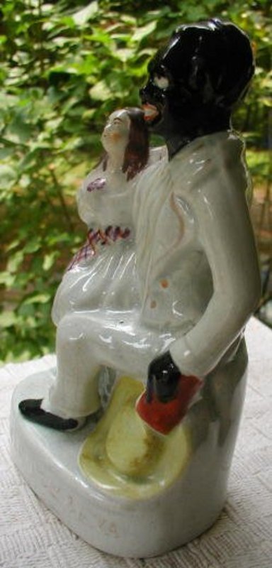 1855English Staffordshire Uncle Tom &amp; Little Eva Figure