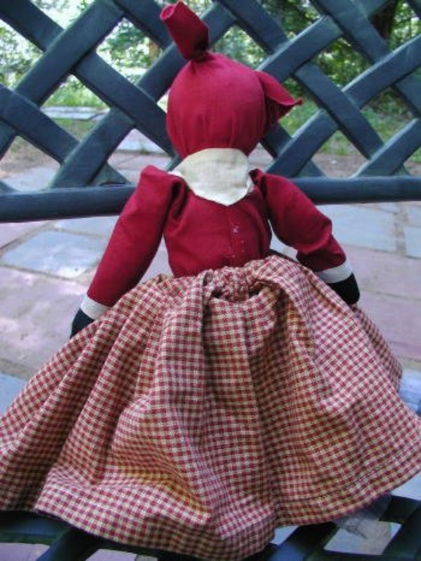 Wonderful 1901 Patent Albert Bruckner Black/White Topsy Turvy Doll