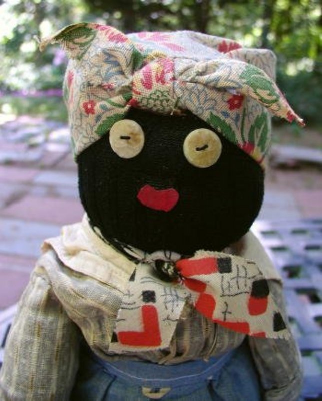 FAB 1940s Black Mammy Bottle Doll Diminutive Sweet Seldom Found