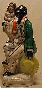 C1850 Staffordshire Figure of Uncle Tom & Little Eva