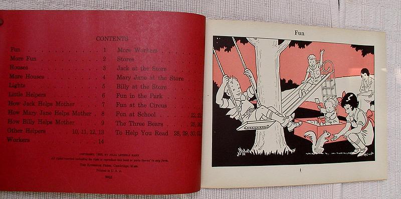 Darling 1935 Houghton Mifflin School Pre-Primer Workbook