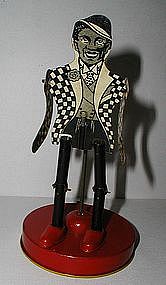 1930 USA Dancing JIGGER Black Man in Tuxedo Tin Toy
