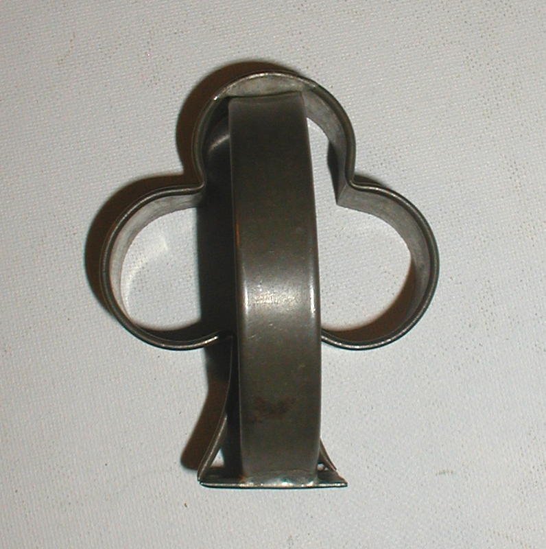 Unusual 19thC Three Leaf Clover Tin Cookie Cutter from Robacker Estate