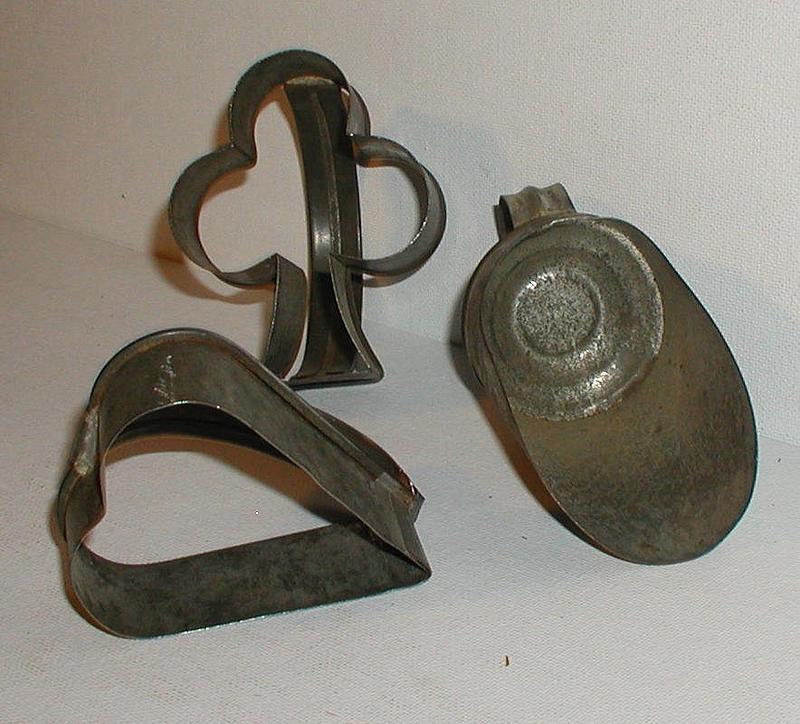 Unusual 19thC Three Leaf Clover Tin Cookie Cutter from Robacker Estate