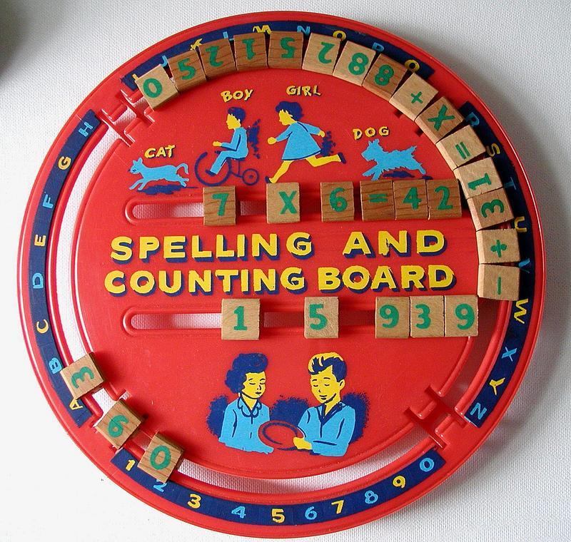 Mint in Box 1950s Plastic Educational ABC + Number School Board