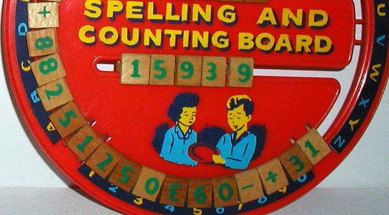 Mint in Box 1950s Plastic Educational ABC + Number School Board