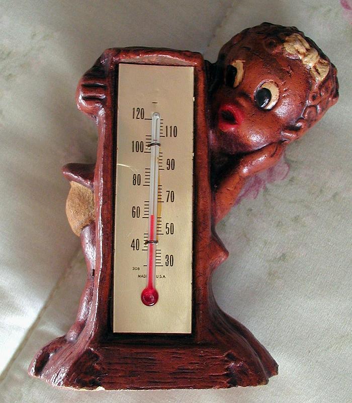 RARE 1955 Little Black Girl Multi-Products Thermometer