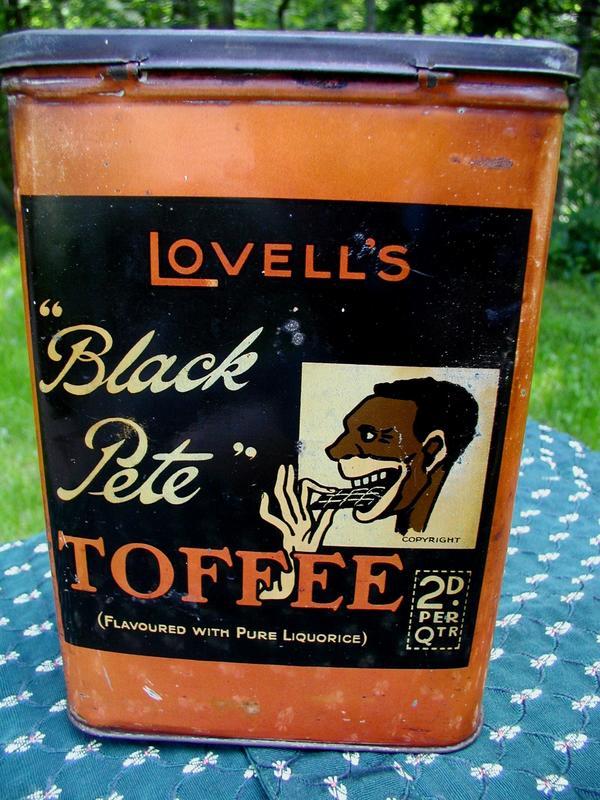 Wonderful RARE 1930s English &quot;Black Pete&quot; Toffee Tin