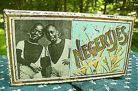 Wonderful 1910 Dutch Cigar NEGERTJES Black Boys Tin