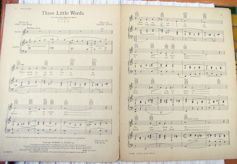 1930 Original Amos and Andy Sheet Music Fab Graphic