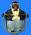 RARE 1930-40s Japan Black Butler Ceramic Cracker Jar