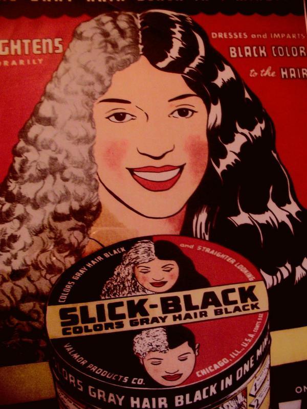 1930s Vintage Advertisement SLICK BLACK Hair Color