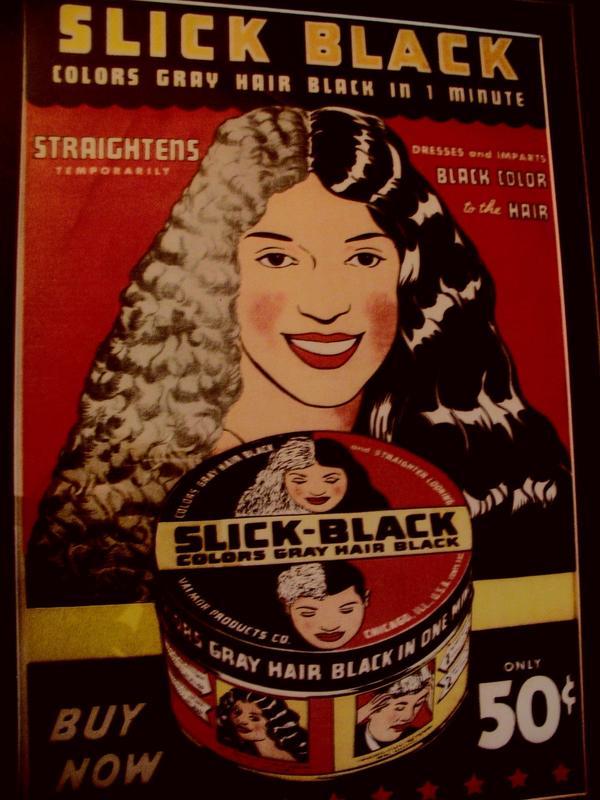 1930s Vintage Advertisement SLICK BLACK Hair Color