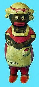 1920-30s Mammy Lithographed Tin Wind Up Walker Toy