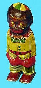 1920s Black Boy Lithographed Tin Wind-Up Walker Toy