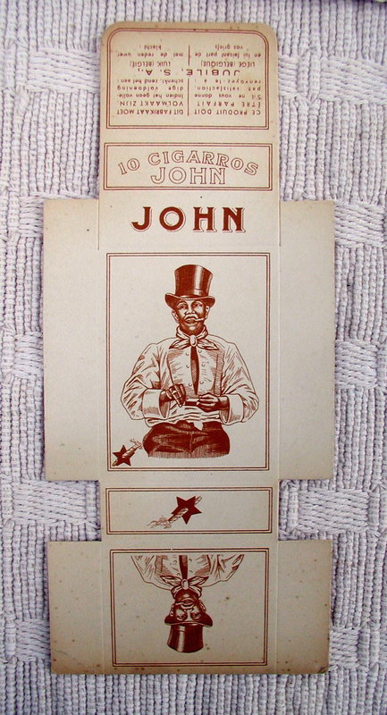 Fab 1920 Rare Unused Belgian Cigarette Cigar Box &quot;JOHN&quot;