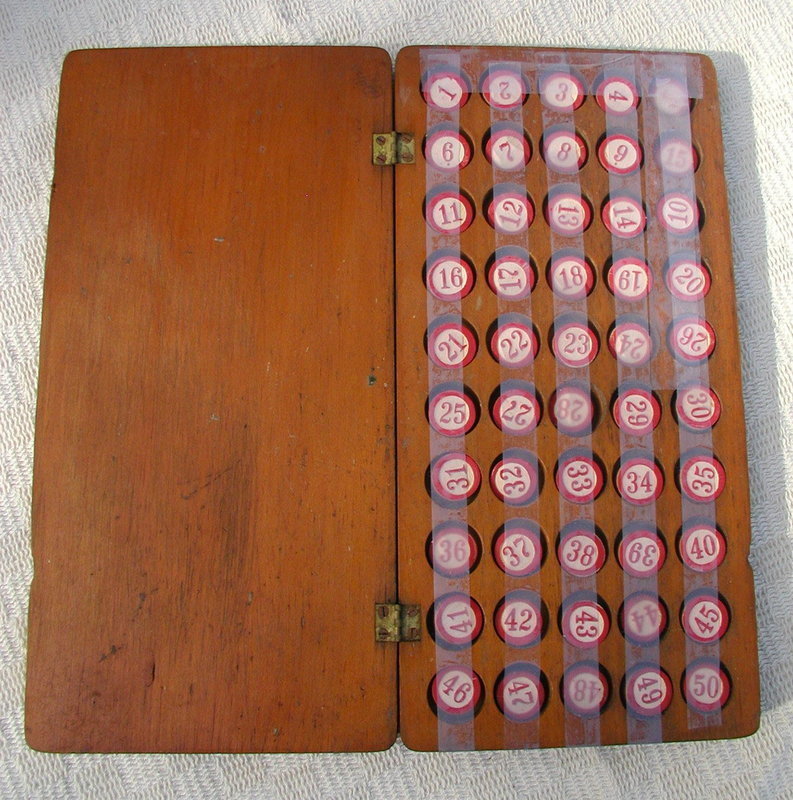RARE 1920-30s HandMade Wood Game Piece Box Black Man Sambo Cover