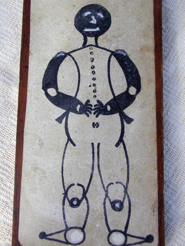RARE 1920-30s HandMade Wood Game Piece Box Black Man Sambo Cover