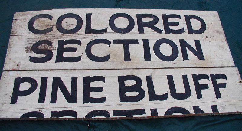 RARE 1920s Arkansas 'Jim Crow' Segregation COLORED Sign