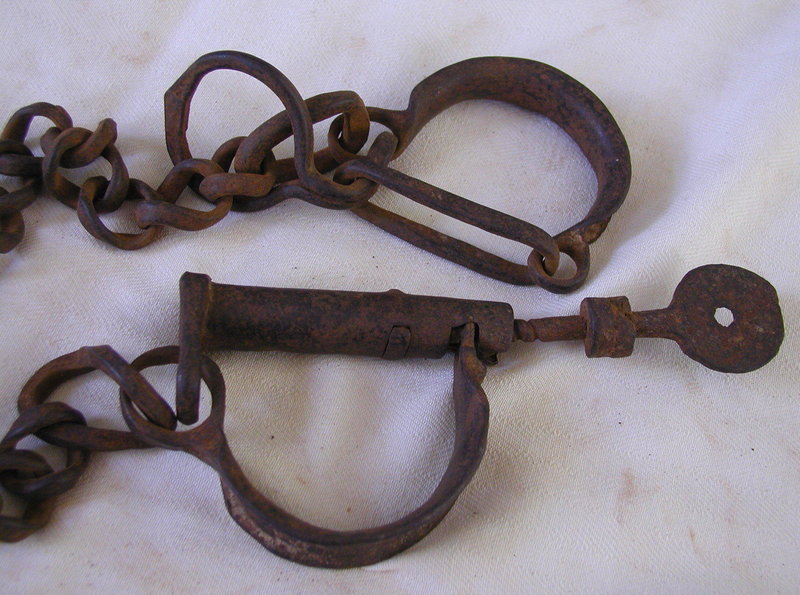 RARE Authentic 19thC Georgia CHILD SLAVE Shackles w/KEY