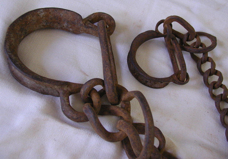 RARE Authentic 19thC Georgia CHILD SLAVE Shackles w/KEY