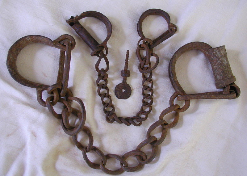 RARE Authentic 19thC Georgia CHILD SLAVE Shackles w/KEY