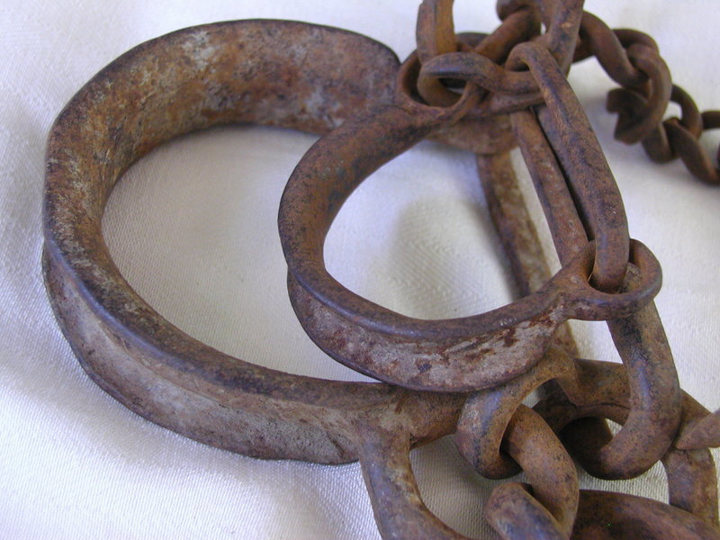 RARE Authentic 19thC Georgia CHILD SLAVE Shackles w/KEY