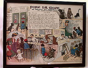 1902 Outcault 'Pore Lil Mose' Comic TREATS HIS FRIENDS