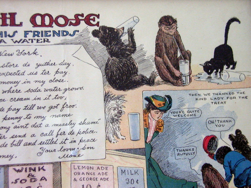 1902 Outcault 'Pore Lil Mose' Comic TREATS HIS FRIENDS