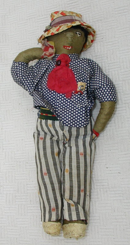 1930s Wonderfully Hand-Stitched Black Man Cloth Doll