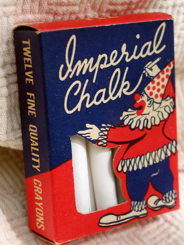 1940-50s MIB Imperial Brooklyn Box of School Art Chalk