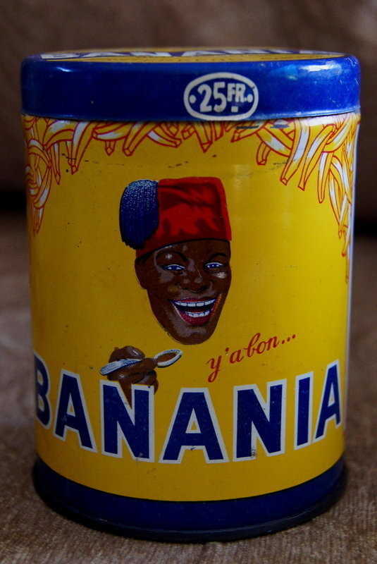 1930s French BANANIA Breakfast Chocolate Tin Blackamoor