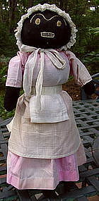 1920 Black Memorabilia Hand-Stitched Mammy Bottle Doll