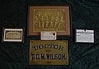 RARE 1875-1926 Dr Wilson Brass Sign, Opium + AMA Forms